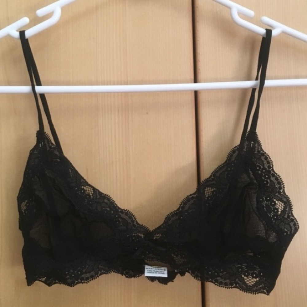 💖Vintage💖 Mary Green triangle mesh bralette